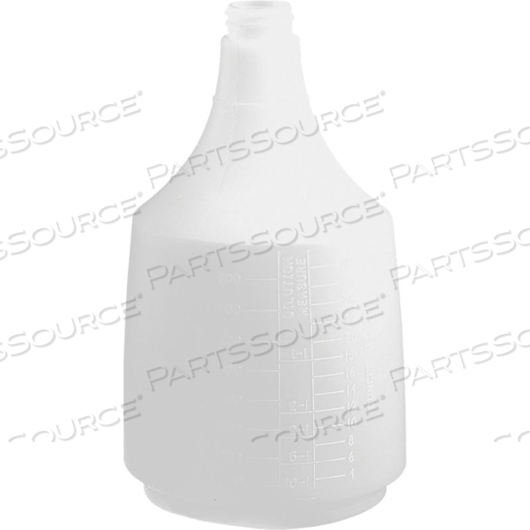 MEGA ROUND BOTTLE WITH SCALE, NATURAL, 36 OZ. 