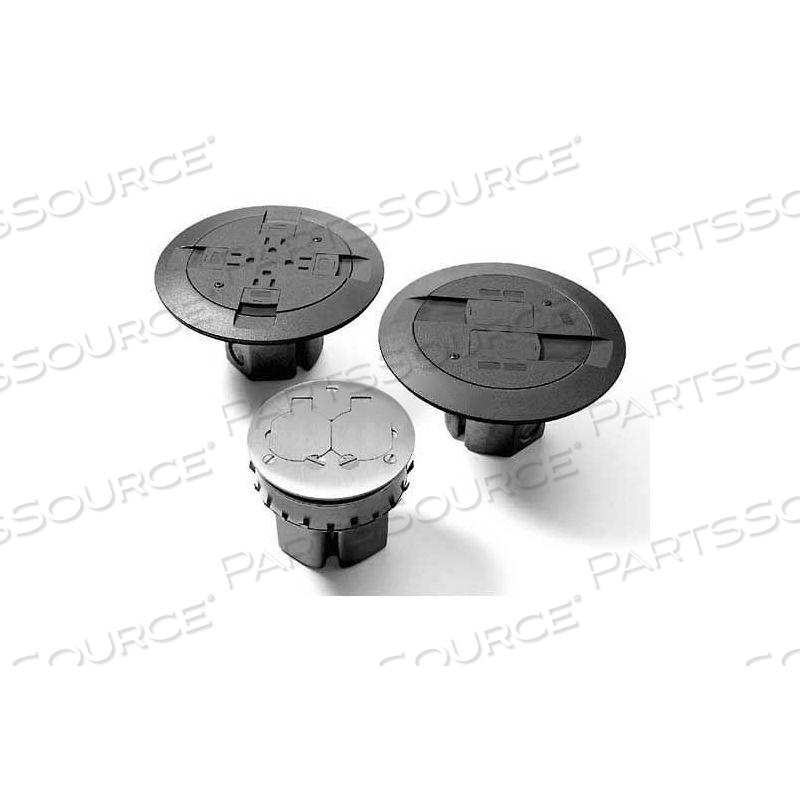 861FFTCAL RAISED FLOOR/WOOD FLOOR BOX ASSEMBLY, SINGLE SERVICE FURNITURE FEED, ALUMINUM by Wiremold