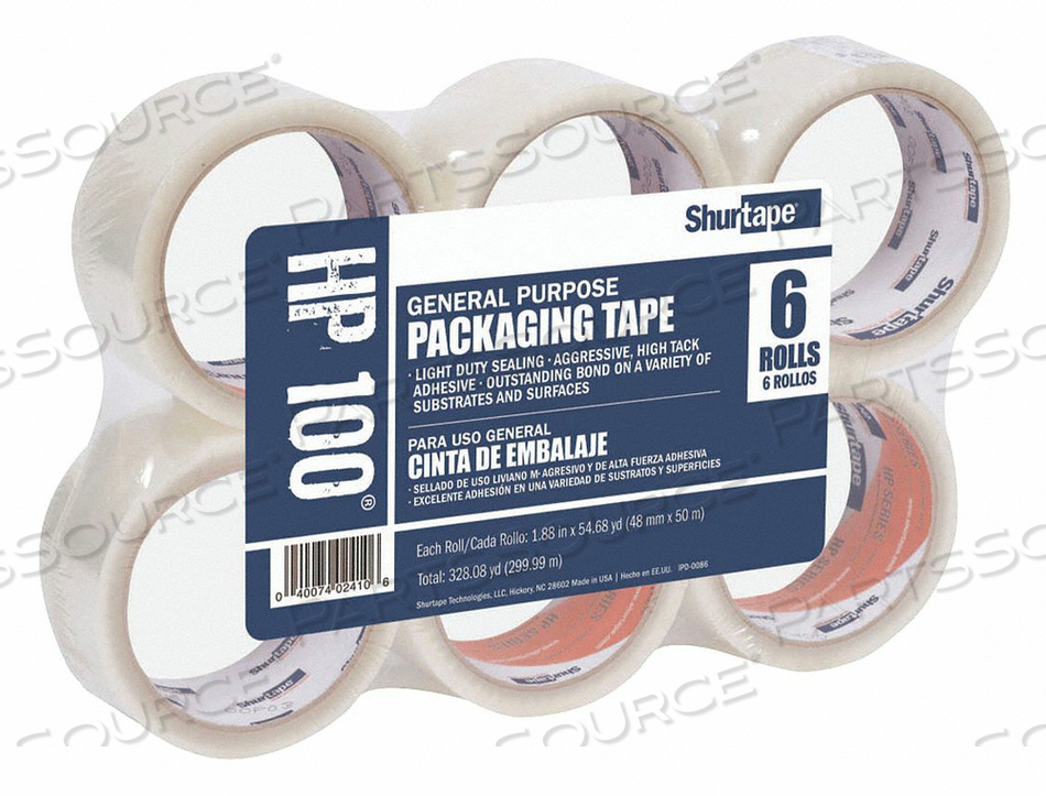 CARTON TAPE CLEAR 48MM X 50M PK36 by Shurtape