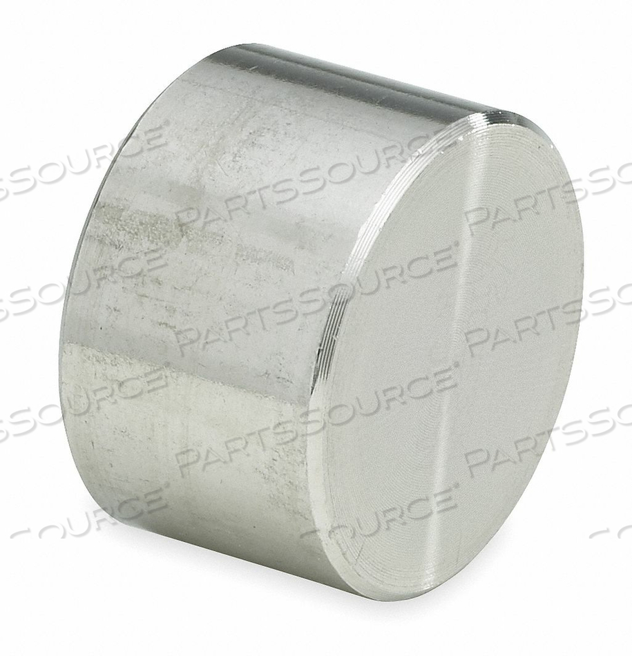 ROUND CAP, 304 STAINLESS STEEL, 1/2 IN FITTING PIPE SIZE, CLASS 3000 by Smith-Cooper ROUND CAP, 304 STAINLESS STEEL, 1/2 IN FITTING PIPE SIZE, CLASS 3000 by Smith-Cooper