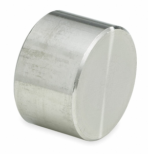 ROUND CAP, 304 STAINLESS STEEL, 1/2 IN FITTING PIPE SIZE, CLASS 3000 by Smith-Cooper