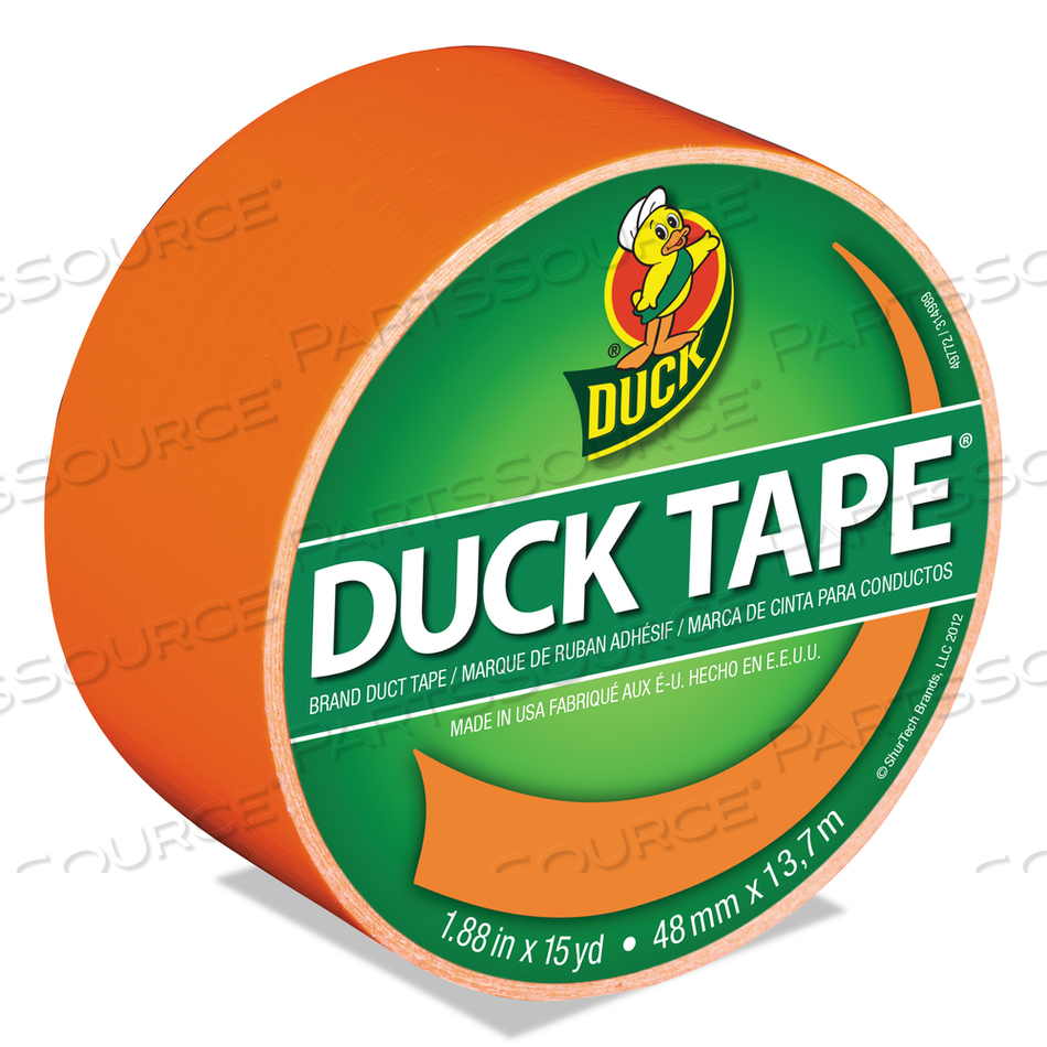 COLORED DUCT TAPE, 3" CORE, 1.88" X 15 YDS, NEON ORANGE by Duck