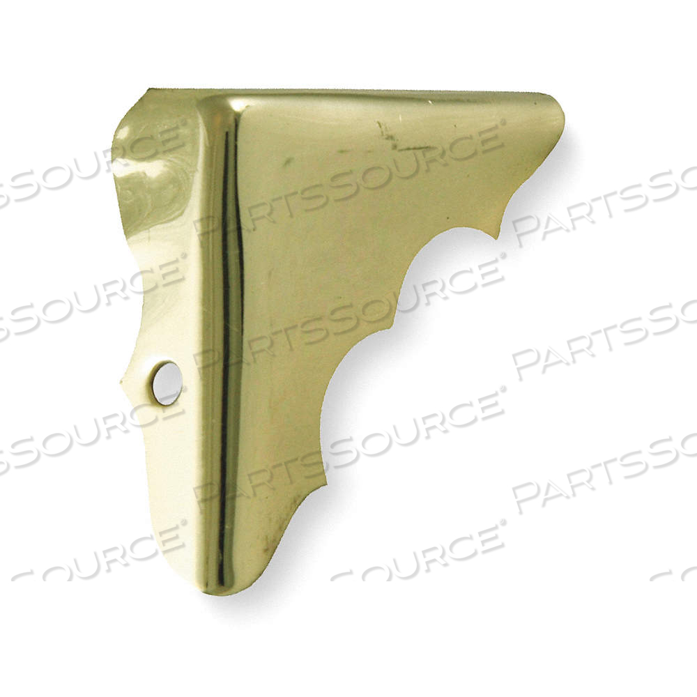 CORNER BRACE, DECORATIVE, BRASS, POLISHED BRASS, 1 1/4 IN LG, 7/16 IN HT by Approved Vendor