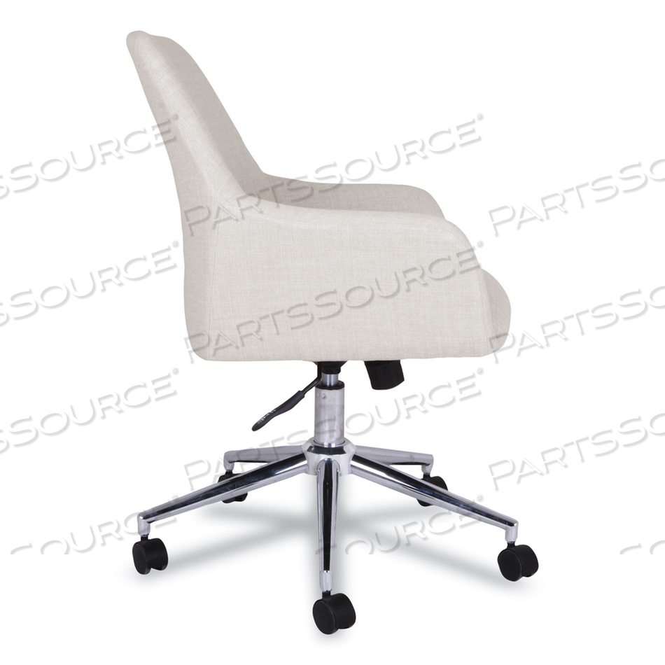 MID-CENTURY TASK CHAIR, SUPPORTS UP TO 275 LB, 18.9" TO 22.24" SEAT HEIGHT, CREAM SEAT, CREAM BACK by Workspace by Alera MID-CENTURY TASK CHAIR, SUPPORTS UP TO 275 LB, 18.9" TO 22.24" SEAT HEIGHT, CREAM SEAT, CREAM BACK by Workspace by Alera
