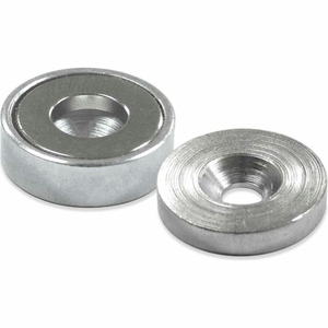 NEODYMIUM LATCH MAGNET - 23 LBS. PULL NICKEL - CHROME PLATING by Master Magnetics, Inc. (The Magnet Source)
