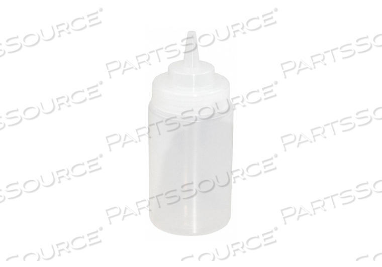 SQUEEZE BOTTLE PLASTIC CLEAR 12 OZ. PK12 by Crestware
