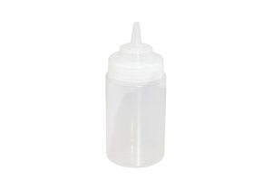 SQUEEZE BOTTLE PLASTIC CLEAR 12 OZ. PK12 by Crestware