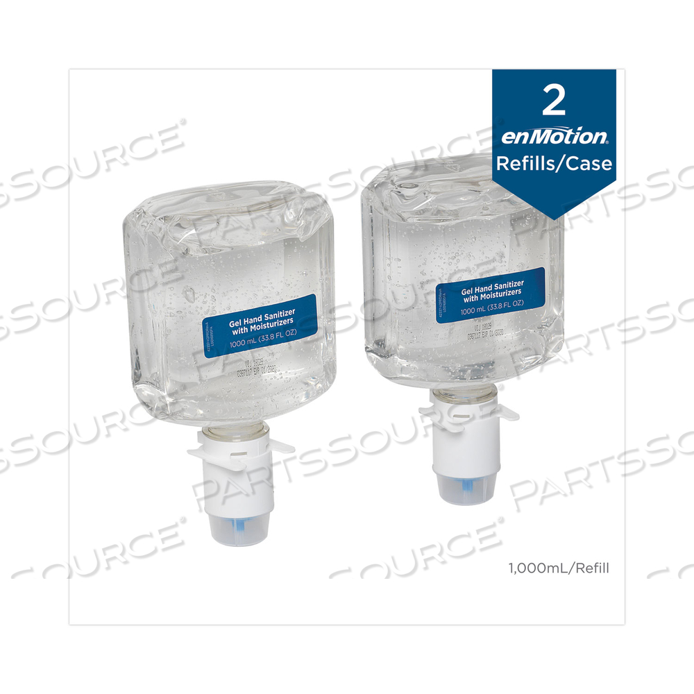 ENMOTION GEN2 E3-RATED GEL SANITIZER DISPENSER REFILL, 1,000 ML BOTTLE, FRAGRANCE-FREE by Georgia-Pacific