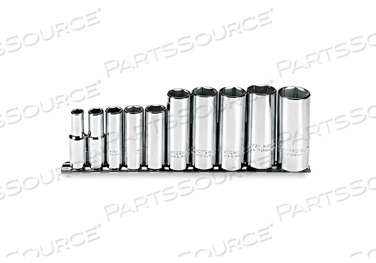 SOCKET SET SAE 3/8 IN DR 10 PC by Proto