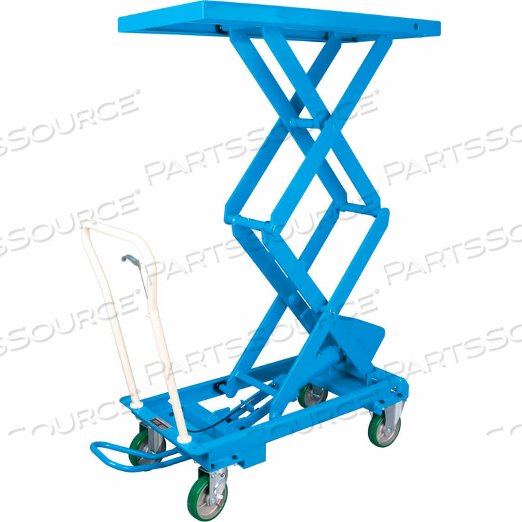 MOBILIFT DOUBLE SCISSOR LIFT TABLE 1100 LB. CAPACITY 39.5" LIFT 