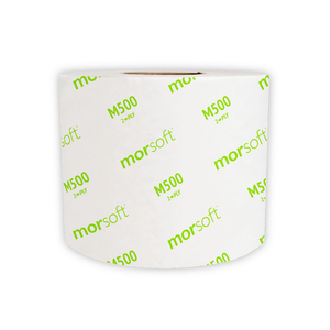 MORSOFT CONTROLLED BATH TISSUE, SEPTIC SAFE, 2-PLY, WHITE, BAND-WRAPPED, 500 SHEETS/ROLL, 24 ROLLS/CARTON by Morcon Tissue