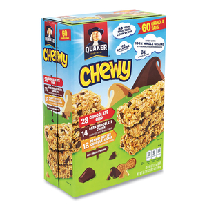 GRANOLA BARS, CHEWY CHOCOLATE CHIP, 0.84 OZ BAR, 60 BARS/BOX by Quaker Oats