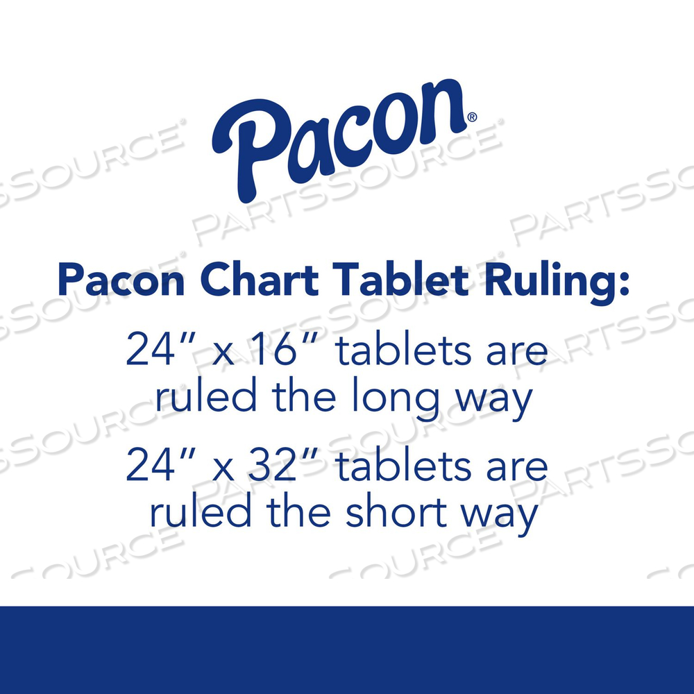 CHART TABLETS, PRESENTATION FORMAT (1" RULE), 24 X 32, WHITE, 25 SHEETS by Pacon