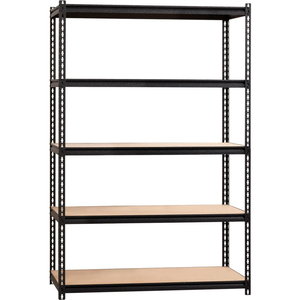 IRON HORSE HEAVY DUTY STORAGE RACK, 48"WX18"DX72"H, 5 SHELF, 2300LBS CAP, BLK by Hirsh