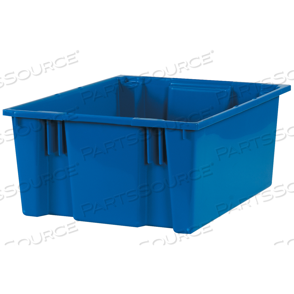 STACK & NEST CONTAINERS, 20 7/8" X 18 1/4" X 9 7/8", BLUE, 3/CASE by BOX Partners (Box Acquisitions, LLC)