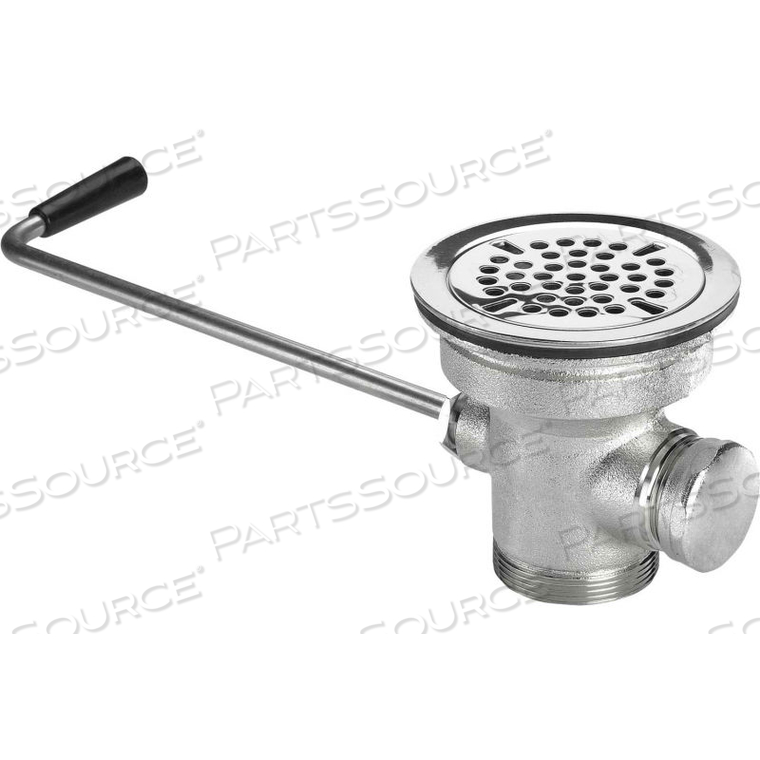3" TWIST WASTE DRAIN WITH 1-1/4" OVERFLOW OUTLET by Krowne
