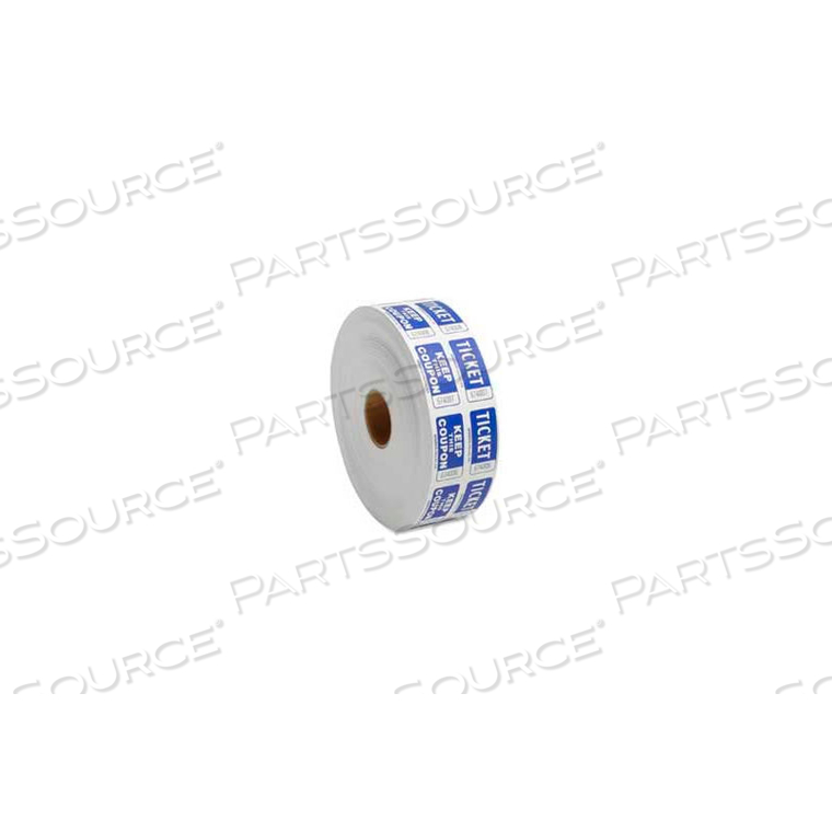 DOUBLE TICKET ROLL, BLUE, 2000/ROLL by Sparco Products