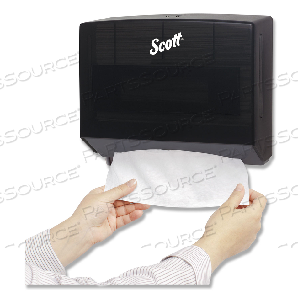 PAPER TOWEL DISPENSER, PAPER TOWEL TYPE C-FOLD, MULTIFOLD, MANUAL, SCOTT(R) PRO(TM) SCOTTFOLD(TM), UNIVERSAL, PULL, PLASTIC, PAPER TOWEL WID by Scott