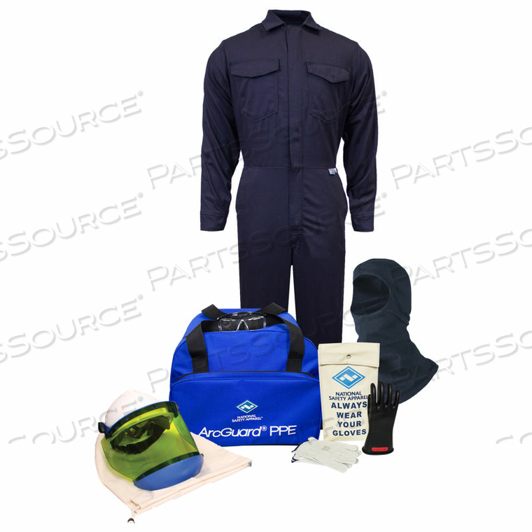 ARCGUARD 12 CAL ULTRASOFT ARC FLASH KIT, COVERALL & BALACLAVA, 2XL, GLOVE SZ 12 by National Safety Apparel