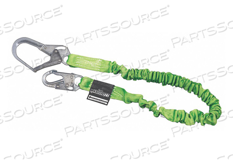 MILLER MANYARD II SHOCK-ABSORBING LANYARD, 6-FT, LOCKING SNAP & REBAR HOOK by Honeywell