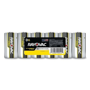 BATTERY, ULTRAPRO, D, ALKALINE, 1.5VDC, 15,500 MAH (PACK OF 6) by Rayovac