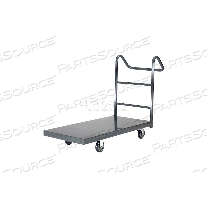 STEEL DECK TRUCK 48X24 1000 LB. CAP. 5" POLYURETHANE CASTERS - ERGO HANDLE by Approved Vendor STEEL DECK TRUCK 48X24 1000 LB. CAP. 5" POLYURETHANE CASTERS - ERGO HANDLE by Approved Vendor