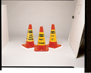 TRAFFIC CONE COLLAR YW/BLK KEEP OUT PK6 by Rockford Silk Screen