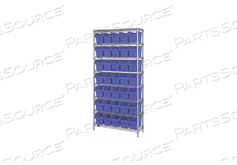 BIN SHELVING OVERALL 36 D BLUE by Quantum Storage Systems BIN SHELVING OVERALL 36 D BLUE by Quantum Storage Systems