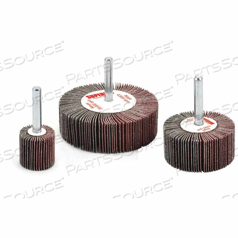 FLAP WHEEL MANDREL 2 X 1/2 X 1/4 ALUMINUM OXIDE MEDIUM 