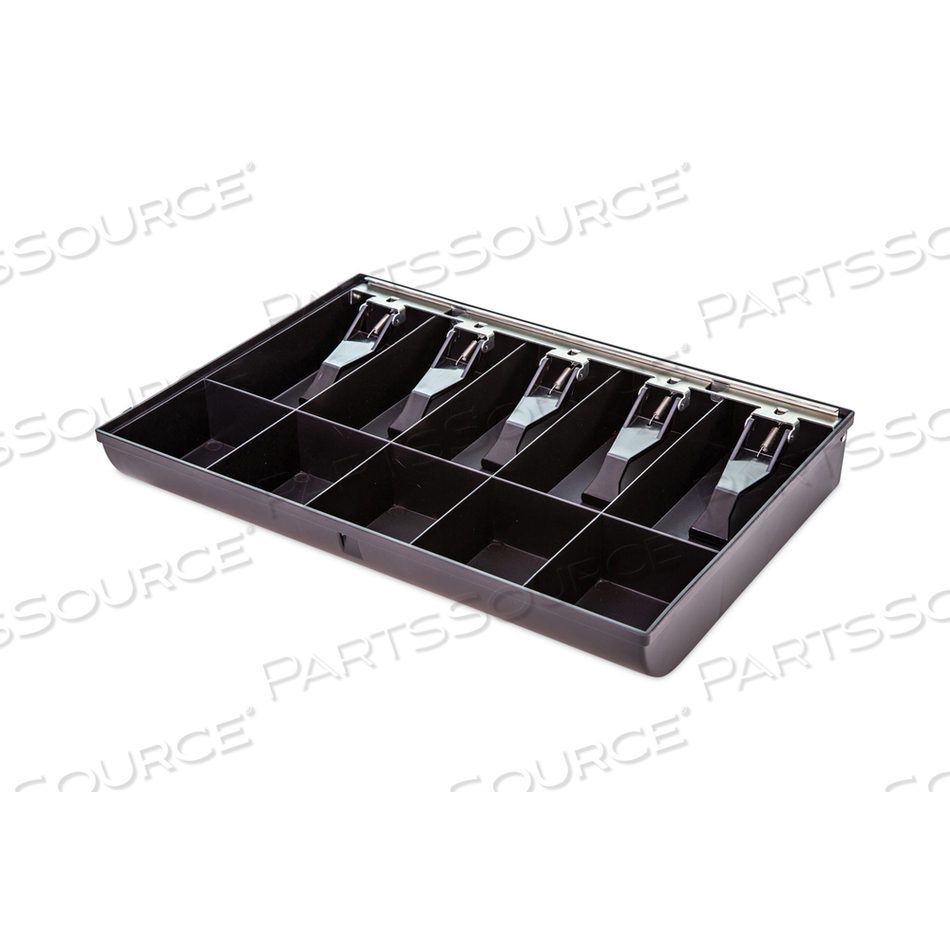 CASH DRAWER REPLACEMENT TRAY, COIN/CASH, 10 COMPARTMENTS, 16 X 11.25 X 2.25, BLACK 