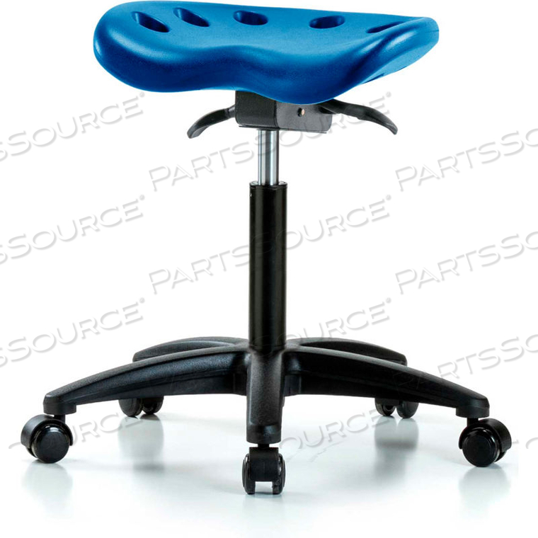 INTERION POLYURETHANE TRACTOR STOOL WITH SEAT TILT - BLUE W/ BLACK BASE by E Com Inc INTERION POLYURETHANE TRACTOR STOOL WITH SEAT TILT - BLUE W/ BLACK BASE by E Com Inc