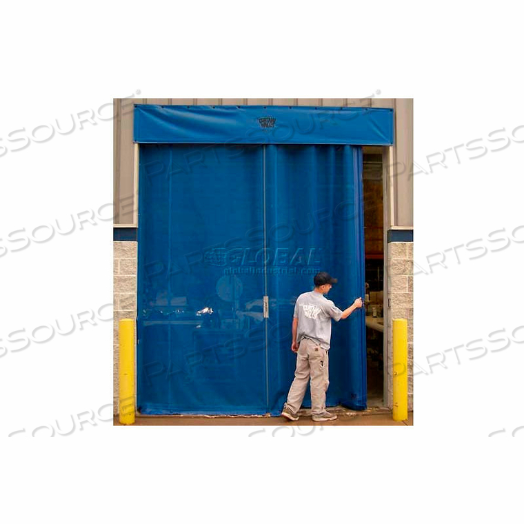 BUG BLOCKING MANUAL SIDE SEAL DOOR 8'W X 10'H - BEIGE by Goff's Enterprises Inc. BUG BLOCKING MANUAL SIDE SEAL DOOR 8'W X 10'H - BEIGE by Goff's Enterprises Inc.