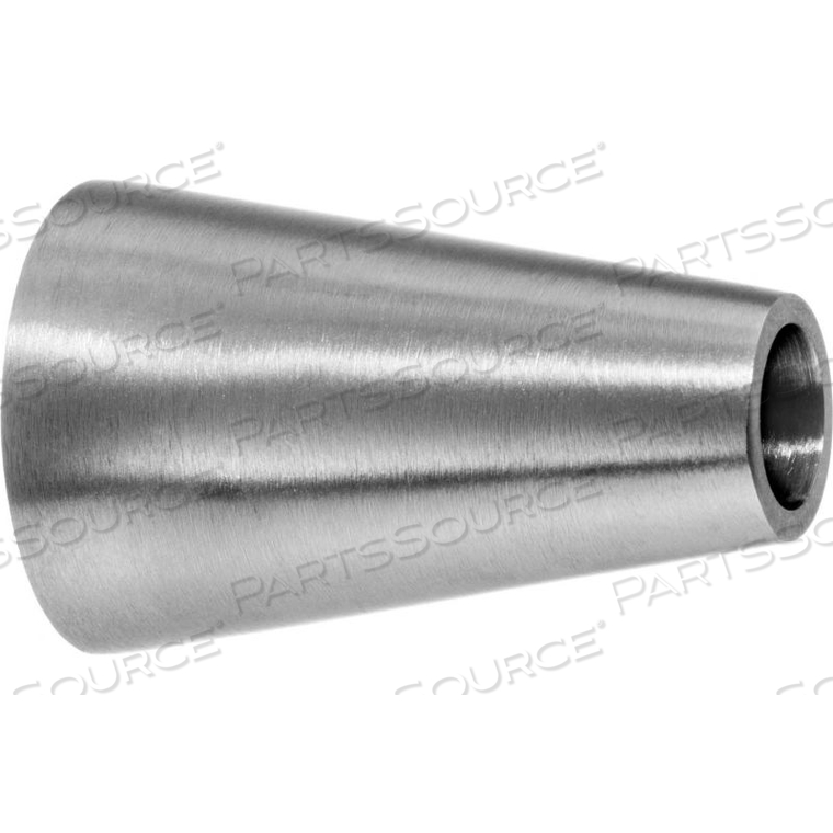 304 SS POLISHED STRAIGHT REDUCER, TUBE-TO TUBE FOR BUTT WELD FITTINGS - FOR 4" X 3" TUBE OD 