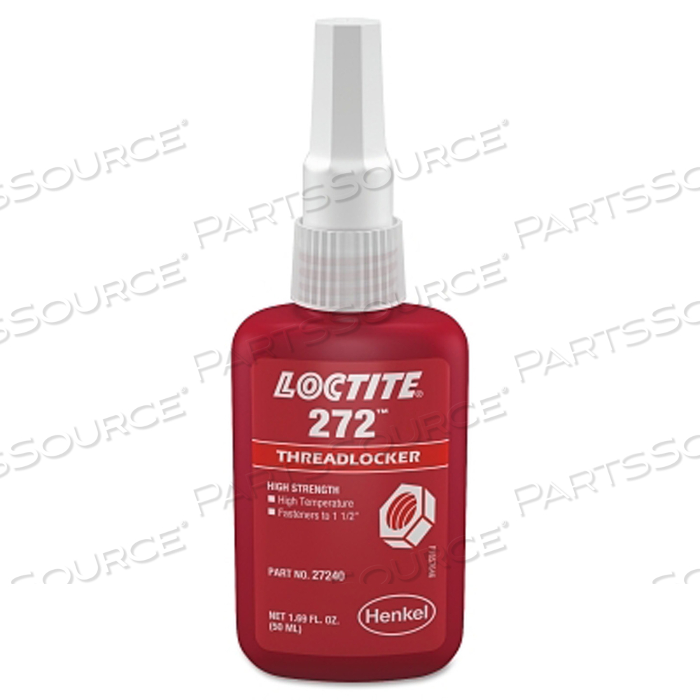 272 THREADLOCKER, HIGH TEMP/HIGH STRENGTH, 50 ML, UP TO 1-1/2 IN THREAD, RED by Loctite Brand 272 THREADLOCKER, HIGH TEMP/HIGH STRENGTH, 50 ML, UP TO 1-1/2 IN THREAD, RED by Loctite Brand