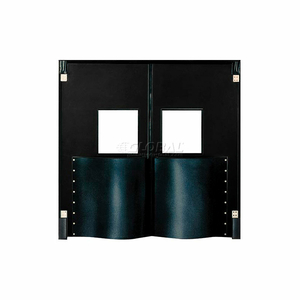 EXTRA HD SINGLE PANEL TRAFFIC DOOR 4'W X 7'H BLACK by Chase Industries, Inc.