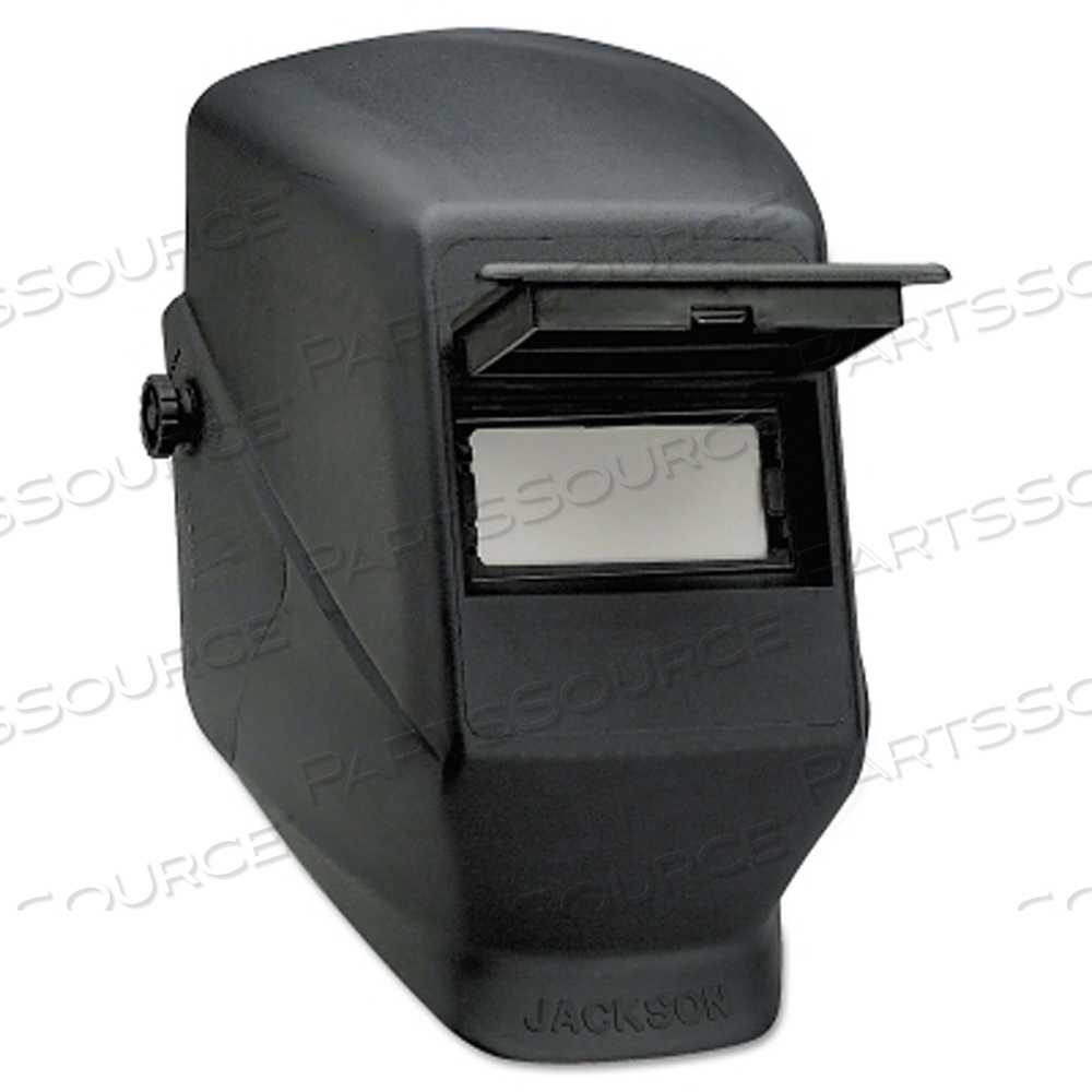 WH10 HSL 2 PASSIVE WELDING HELMET, SH10, BLACK, FIXED FRONT, 2 IN X 4-1/4 IN, 360 CAP ADAPTER by Jackson Safety