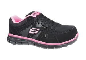 ATHLETIC SHOE 11 WIDE BLACK ALLOY PR by Skechers