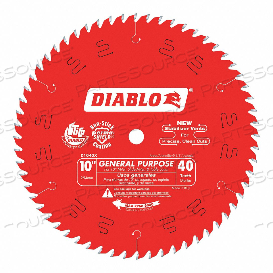 CIRCULAR SAW BLADE BLADE DIA 10 IN. by Diablo CIRCULAR SAW BLADE BLADE DIA 10 IN. by Diablo