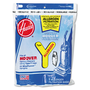 DISPOSABLE ALLERGEN FILTRATION BAGS FOR COMMERCIAL WINDTUNNEL VACUUM by Hoover