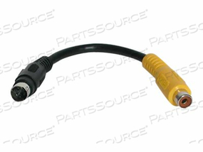 4-PIN MINI-DIN MALE TO RCA FEMALE 5.9IN BLACK 6IN S-VIDEO TO COMPOSITE VIDEO ADAPTER CABLE by StarTech.com Ltd.