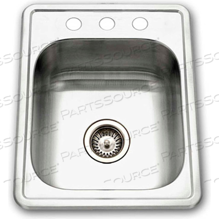 DROP IN STAINLESS STEEL 3-HOLES BAR/PREP SINK by Houzer Inc DROP IN STAINLESS STEEL 3-HOLES BAR/PREP SINK by Houzer Inc
