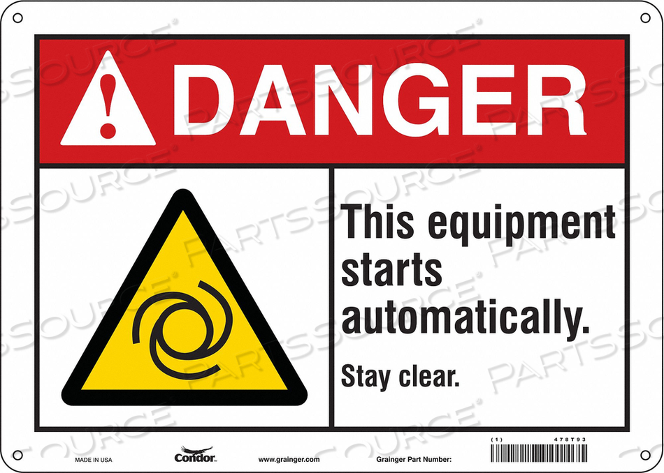 SAFETY SIGN 14 W 10 H 0.060 THICKNESS 