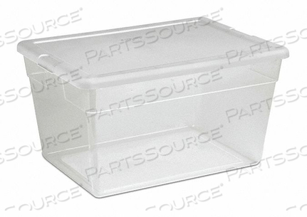 STORAGE TOTE 14.0 GAL. CLEAR/WHITE 23 L by Sterilite STORAGE TOTE 14.0 GAL. CLEAR/WHITE 23 L by Sterilite