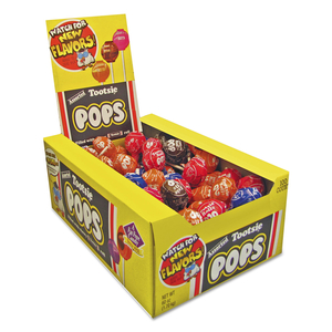 TOOTSIE POPS, ASSORTED ORIGINAL FLAVORS, 0.6 OZ LOLLIPOPS, 100/BOX by Tootsie Roll Inc