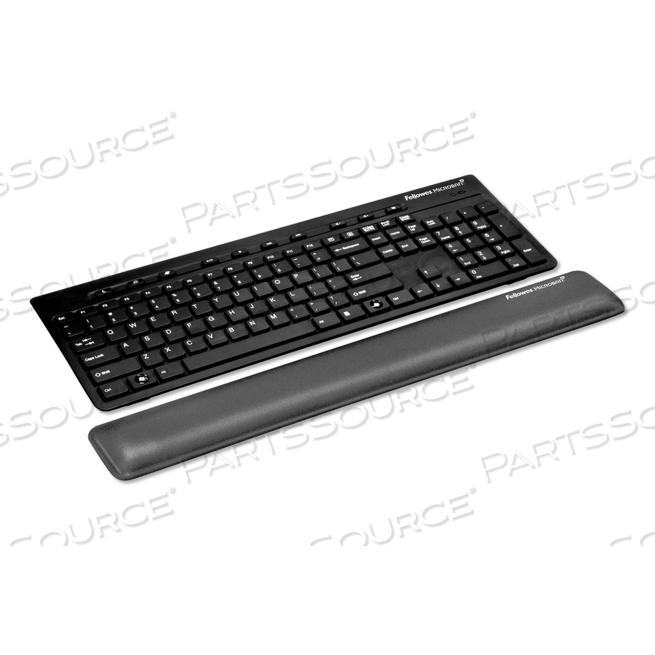 KEYBOARD WRIST SUPPORT WITH MICROBAN PROTECTION, 18.37 X 2.75, GRAPHITE by Fellowes