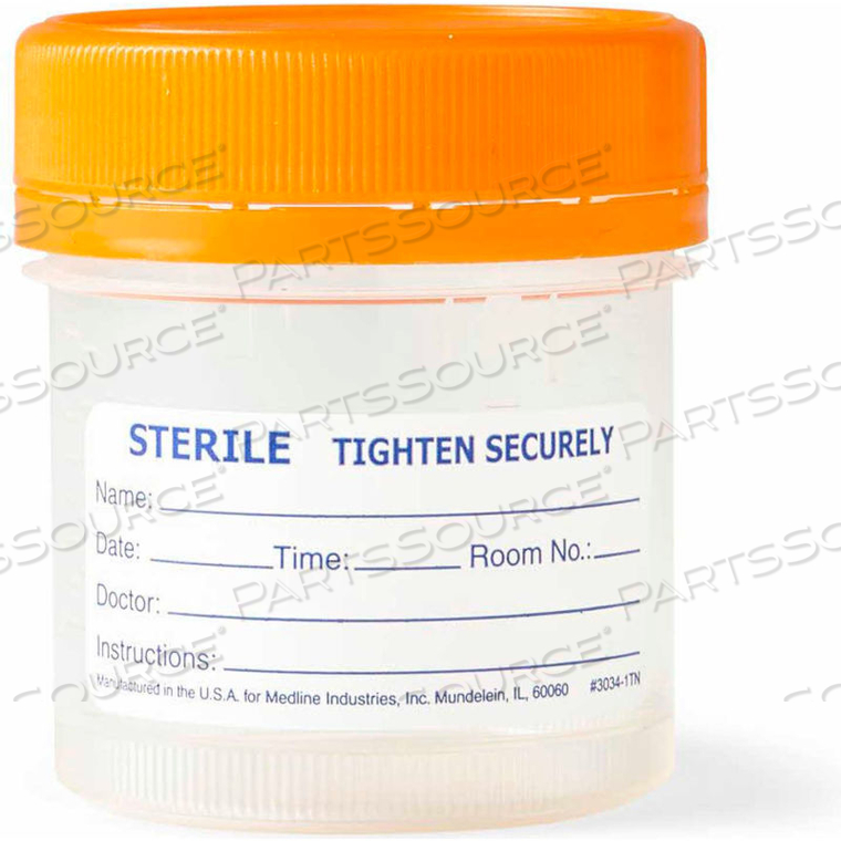 CLICK N CLOSE PNEUMATIC TUBE SYSTEM SPECIMEN CONTAINER WITH STERILE PATH, 100ML 400/CS by Medline Industries, Inc. CLICK N CLOSE PNEUMATIC TUBE SYSTEM SPECIMEN CONTAINER WITH STERILE PATH, 100ML 400/CS by Medline Industries, Inc.