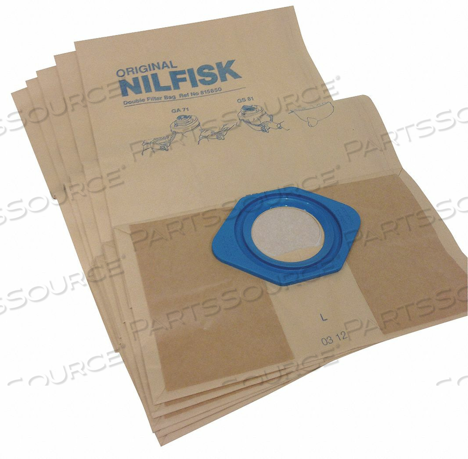 DUST BAG GS81 PACK OF 5 by Nilfisk, Inc.