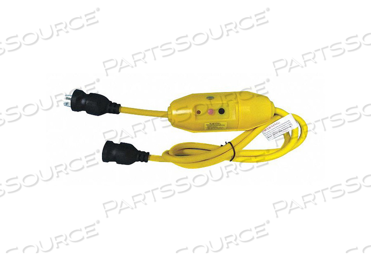 LINE CORD GFCI, CORD LENGTH 6 FT, COLOR YELLOW, MAX. AMPS 20 A, PLUG CONFIGURATION NEMA 5-20P, RECEPTACLE CONFIGURATION NEMA 5-20R, ENCLOSUR by Power First LINE CORD GFCI, CORD LENGTH 6 FT, COLOR YELLOW, MAX. AMPS 20 A, PLUG CONFIGURATION NEMA 5-20P, RECEPTACLE CONFIGURATION NEMA 5-20R, ENCLOSUR by Power First