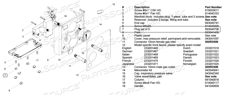 PLUG, FOR NEOPUFF/PERIVENT INFANT RESUSCITATOR by Fisher & Paykel Healthcare