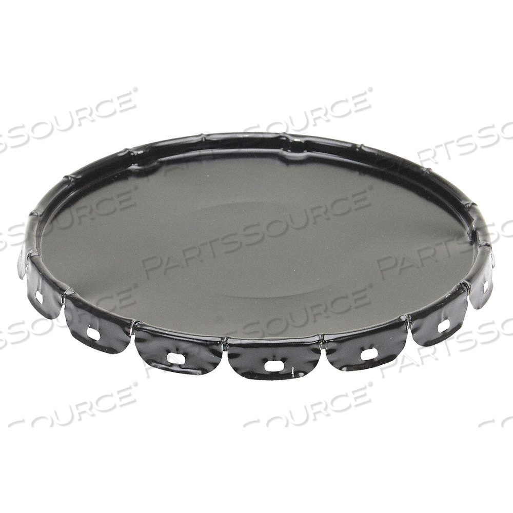 STEEL PAIL LID, GASKETED, 12 3/8 IN OVERALL DIA, BLACK, STEEL, UN 1A1/Y1.5/200 by Vestil Manufacturing Corp.
